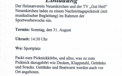 Nachmittagspicknick (mit musikalischer Begleitung)