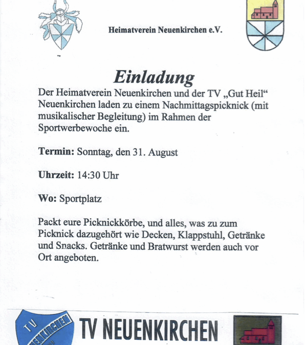 Nachmittagspicknick (mit musikalischer Begleitung)